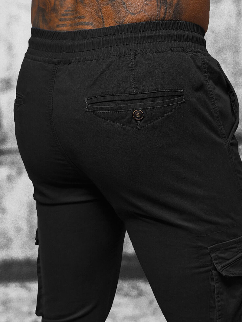 Moške Hlače Chino Jogger Črne OZONEE NB/MP0201N