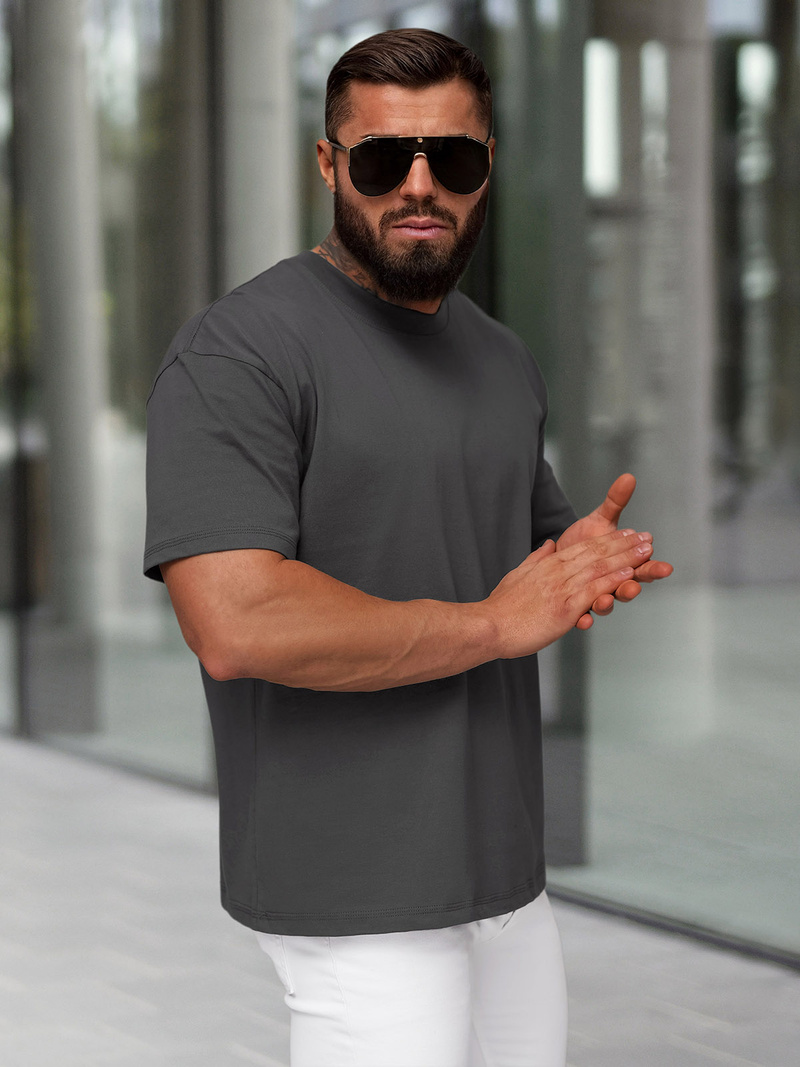 Moška majica grafitna OZONEE JS/67T1298/5