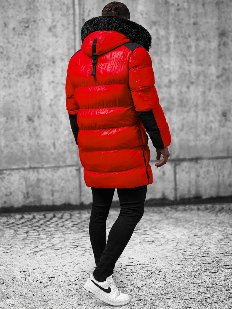 Moška zimska jakna rdeča OZONEE O/M800Z