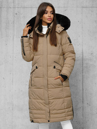 Ženska jakna temno bež OZONEE O/W377