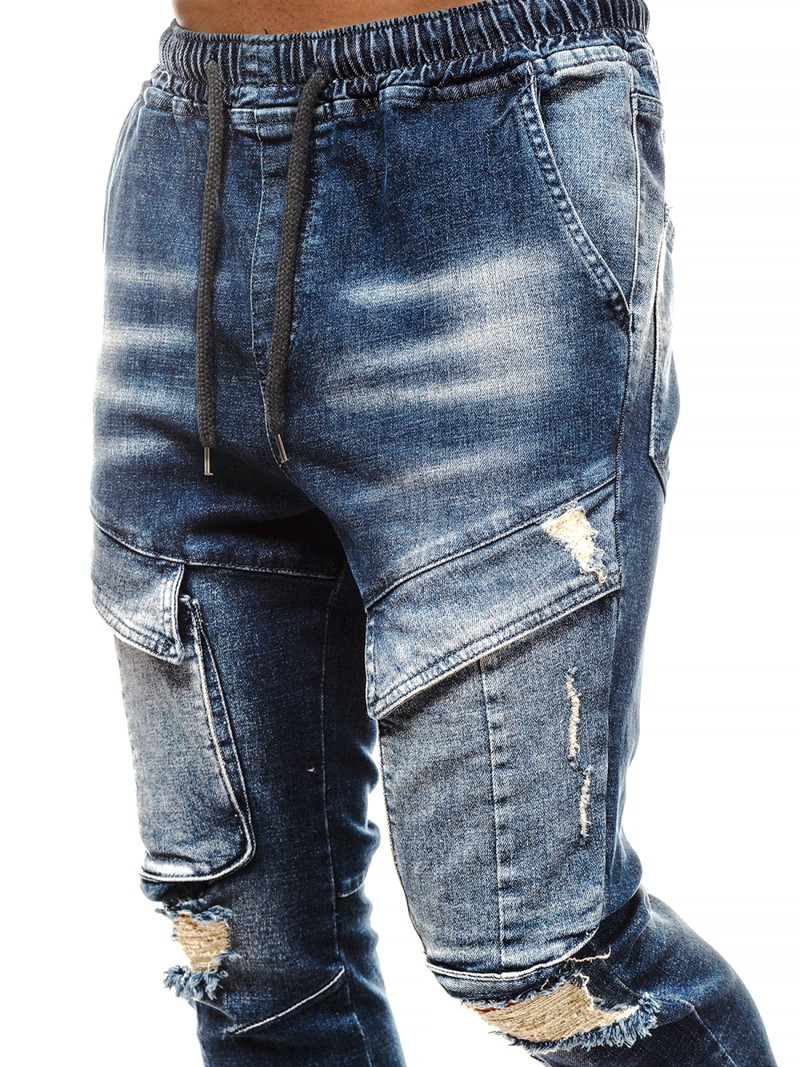 Moške kavbojke jogger temno-modre OZONEE G/1067