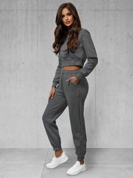 Ženski dvodelni komplet trenirka grafitni OZONEE JS/8C78/5Z