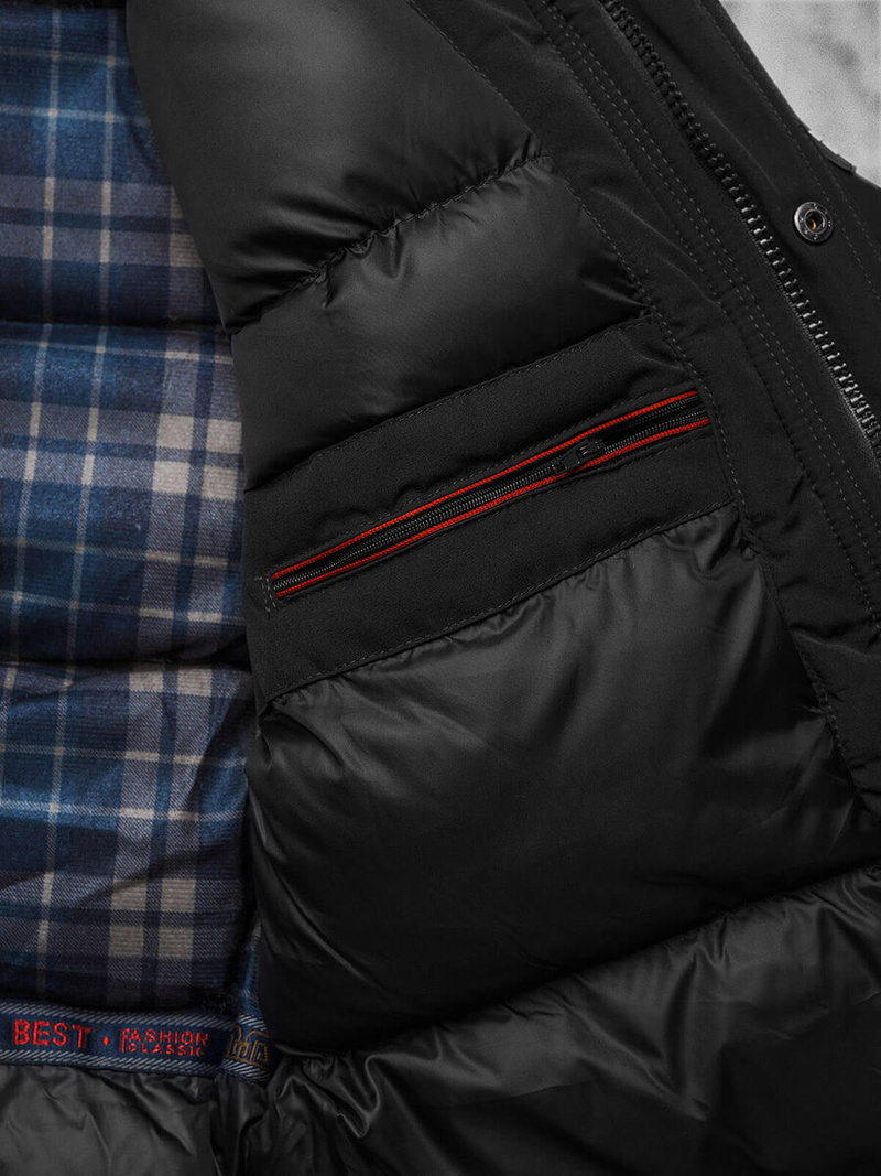 Moška zimska jakna črna OZONEE JS/5M718/392