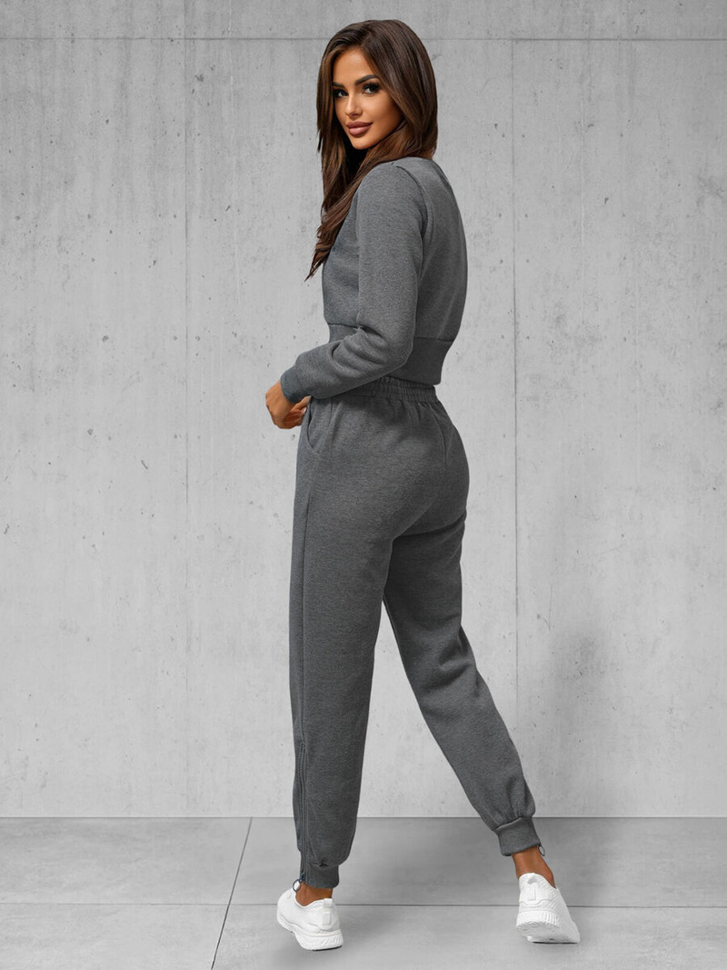 Ženski dvodelni komplet trenirka grafitni OZONEE JS/8C78/5Z