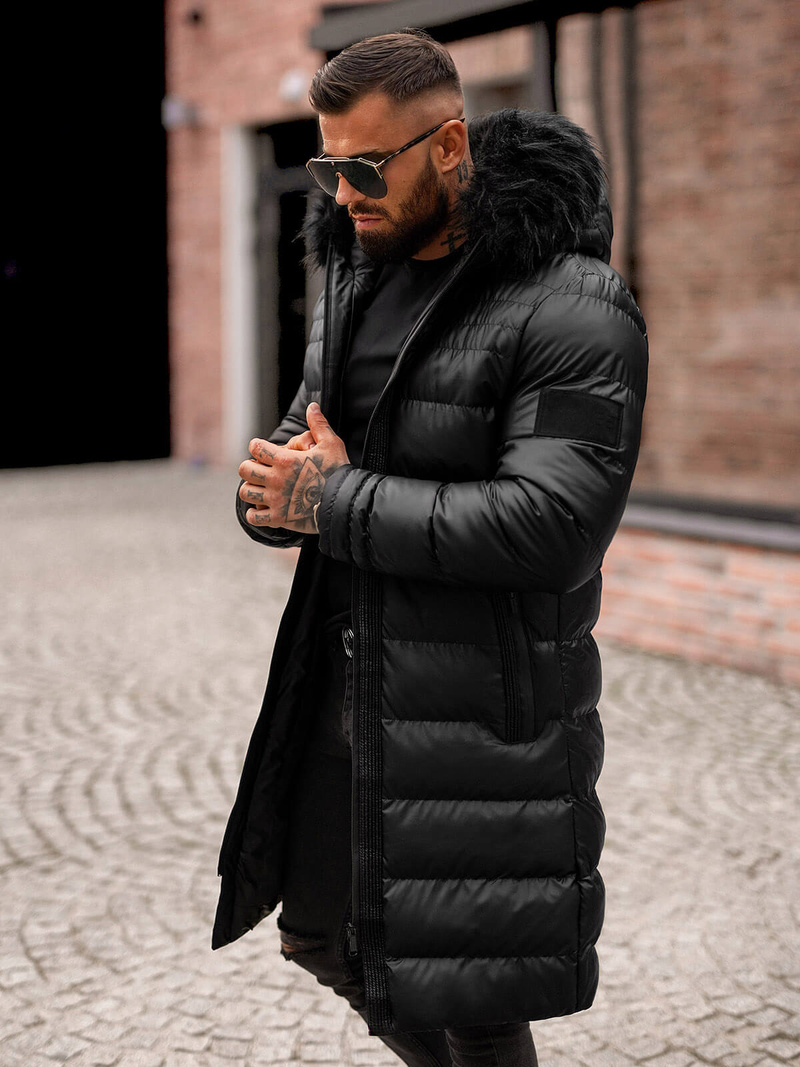 Moška zimska jakna črna OZONEE O/M801Z