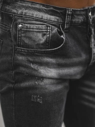 Moške kavbojke črne OZONEE NB/MP0126N