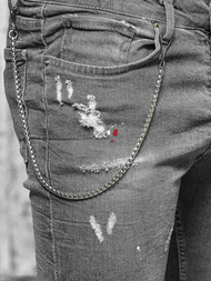 Moške kavbojke grafitne OZONEE O/MB459