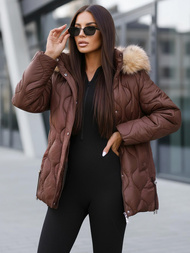 Ženska jakna čokolada OZONEE JS/5M3226/158Z