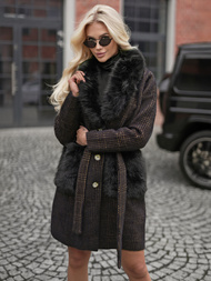 Ženski plašč črna OZONEE JS/53M5200/1Z