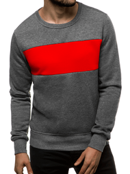 Moška jopa grafitno-rdeča OZONEE JS/2021/18