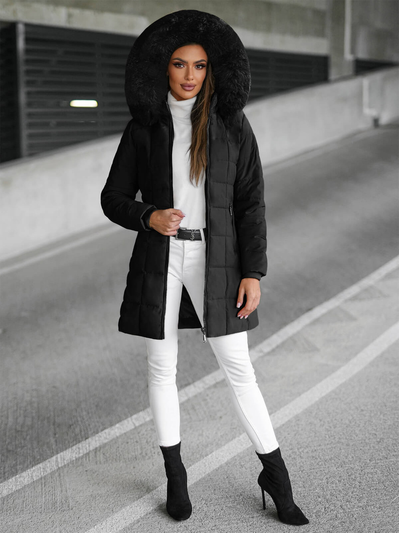 Ženska jakna črna OZONEE JS/16M9119/392Z