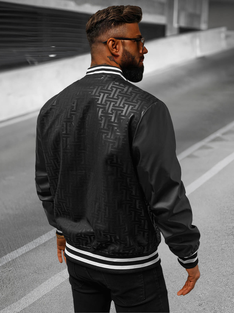 Moška prehodna bomber jakna črna OZONEE O/3A172Z