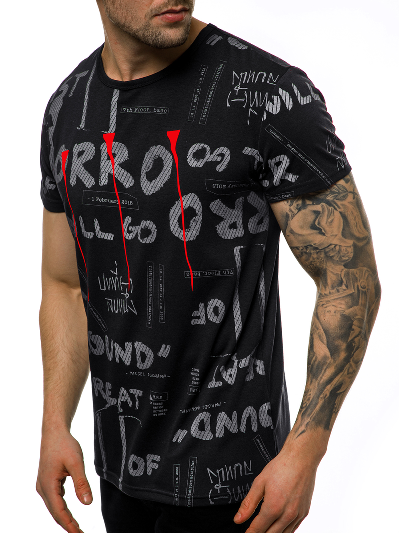 Moška majica črna OZONEE JS/SS10926