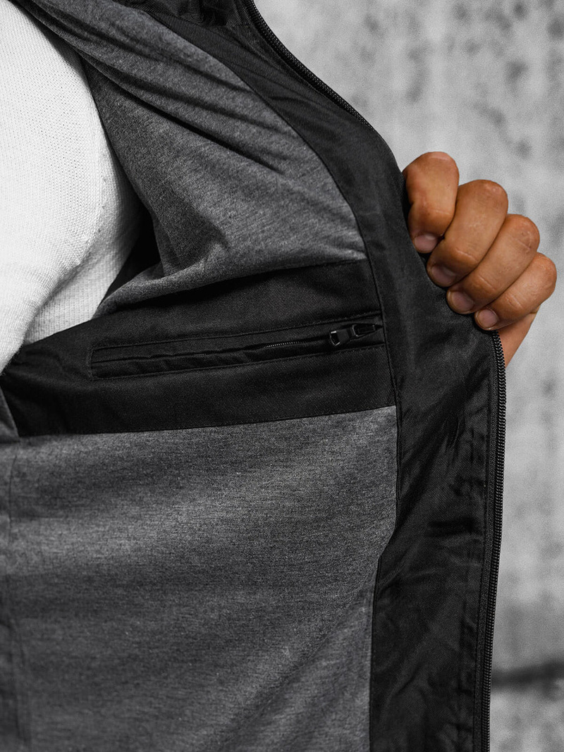 Moška jakna črna OZONEE JS/22M311/392