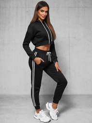 Ženski dvodelni komplet trenirka črn OZONEE JS/8C67/3