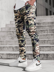  Moške hlače jogger maskirno-bež OZONEE A/1003