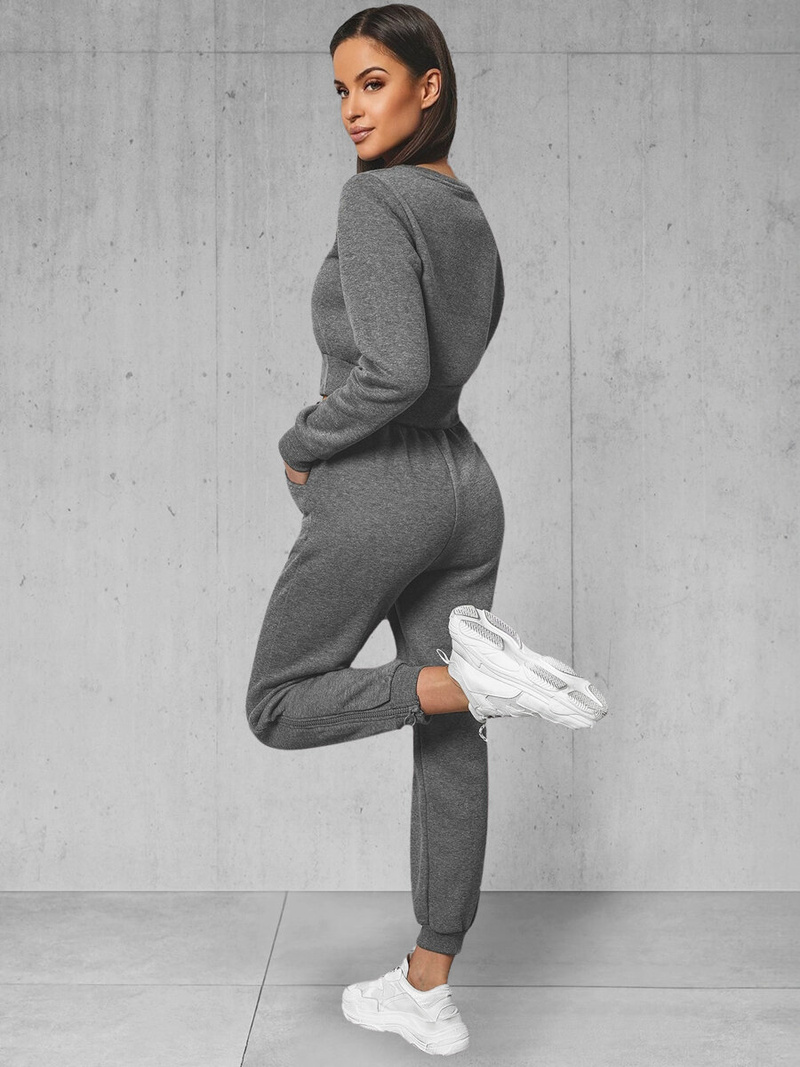 Ženski dvodelni komplet trenirka grafitni OZONEE JS/8C78/5