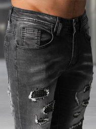 Moške Kavbojke Črne OZONEE NB/MP0152NZ