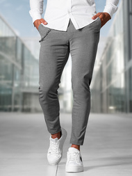 Moške hlače chino temno-sive OZONEE DJ/3300Z