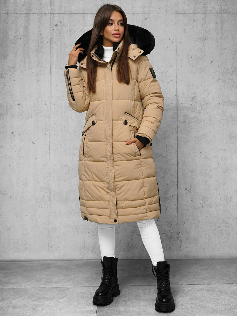 Ženska jakna bež OZONEE O/W377