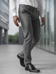 Moške hlače chino temno-sive OZONEE V/6545