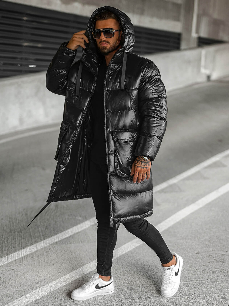 Moška zimska jakna črna OZONEE O/M3205Z