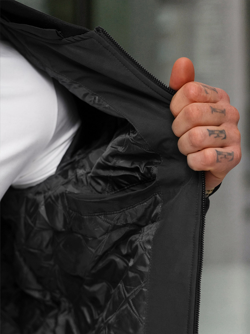 Moška prehodna jakna črna OZONEE JS/62M9502/392