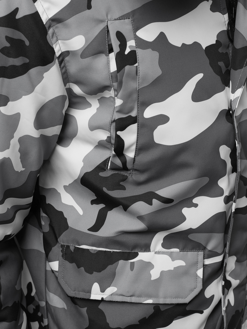 Moška zimska jakna maskirno-siva OZONEE JS/2019005