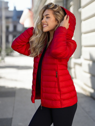 Ženska jakna rdeča OZONEE JS/16M9101/270Z