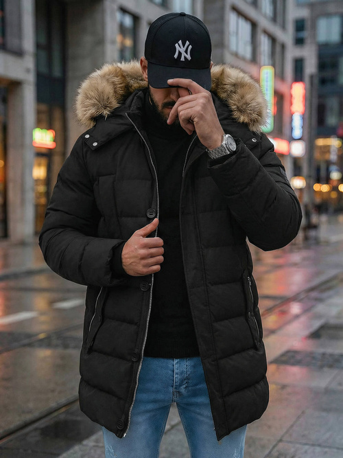 Moška zimska jakna črna OZONEE JS/5M3122/392Z