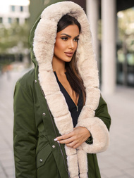 Ženska zimska jakna zelena OZONEE JS/M763/136Z