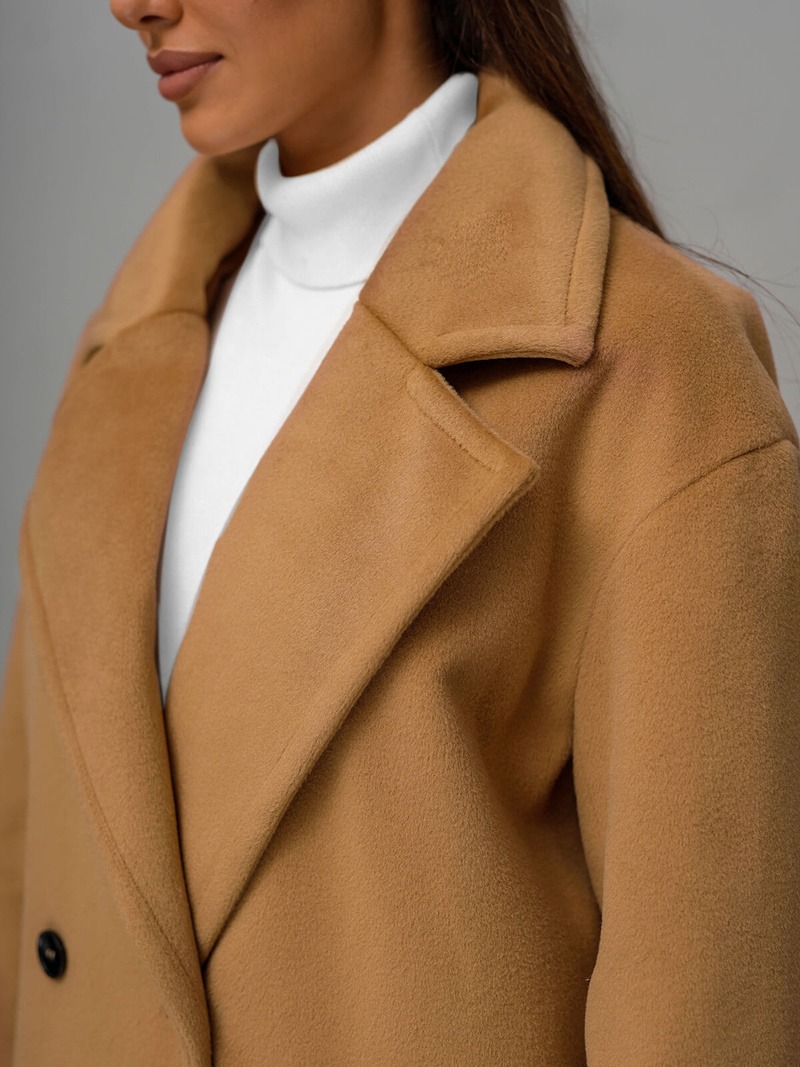 Ženski plašč camel OZONEE JS/11Z8161