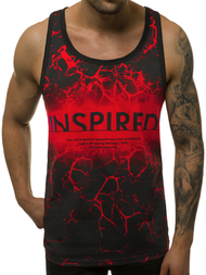 Moška majica brez rokavov rdeča OZONEE JS/SS11050