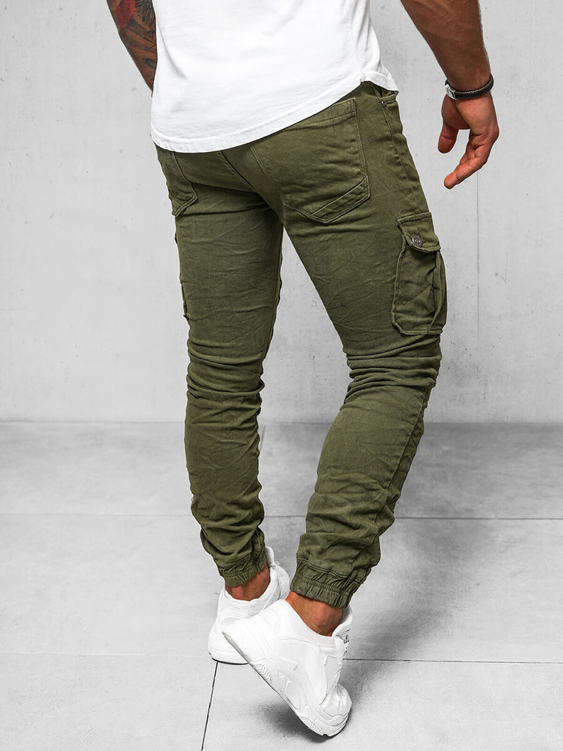 Moške Hlače Jogger Zelene OZONEE O/E6979J