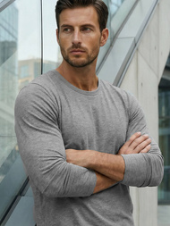 Moška majica z dolgimi rokavi grafitna OZONEE JS/2088Z