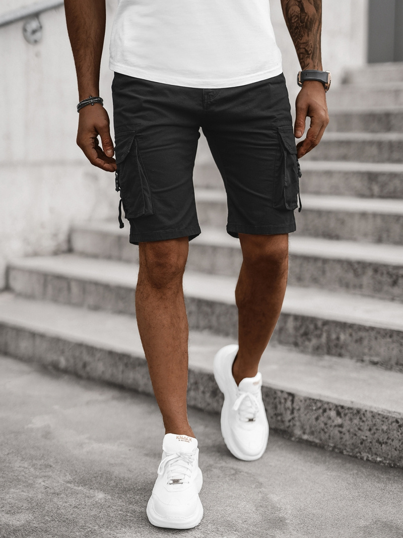 Moške Kratke Hlače Chino Črne OZONEE T/BB70009/1