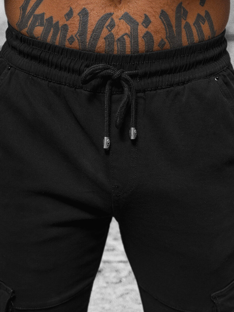 Moške Hlače Chino Jogger Črne OZONEE NB/MP0105NZ