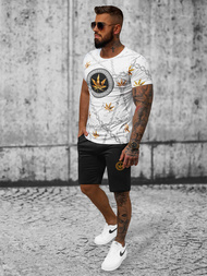 Moška trenirka belo-črna OZONEE O/HM757Z