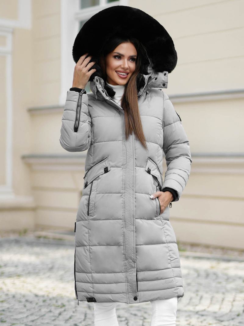 Ženska jakna siva OZONEE O/W377Z