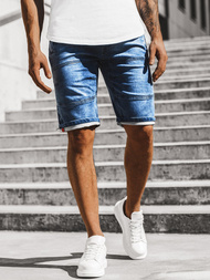 Moške kratke jeans hlače modre OZONEE RF/HY338