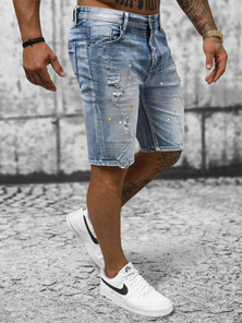 Moške kratke jeans hlače svetlomodre OZONEE NB/MP0263BC