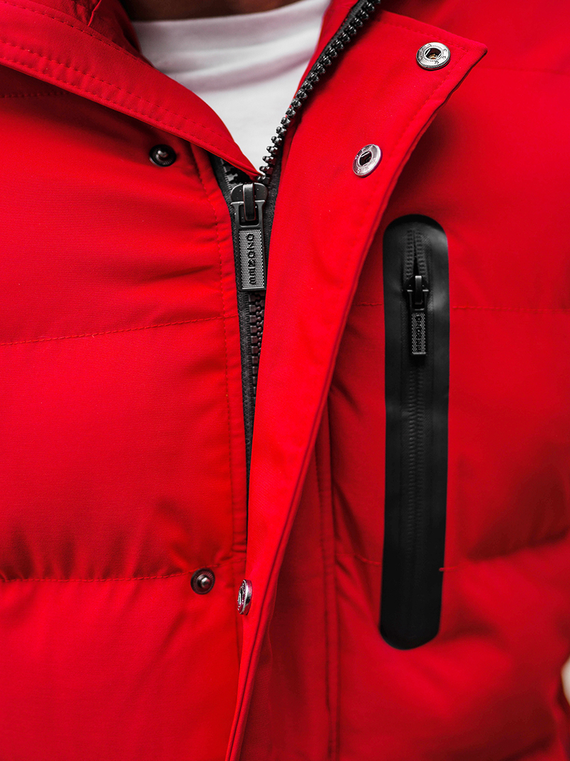 Moška zimska jakna rdeča OZONEE O/M798