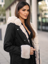 Ženska zimska jakna črna OZONEE JS/M763/392Z