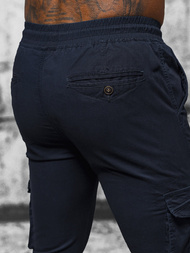 Moške Hlače Chino Jogger Mornarsko Modre OZONEE NB/MP0201BS