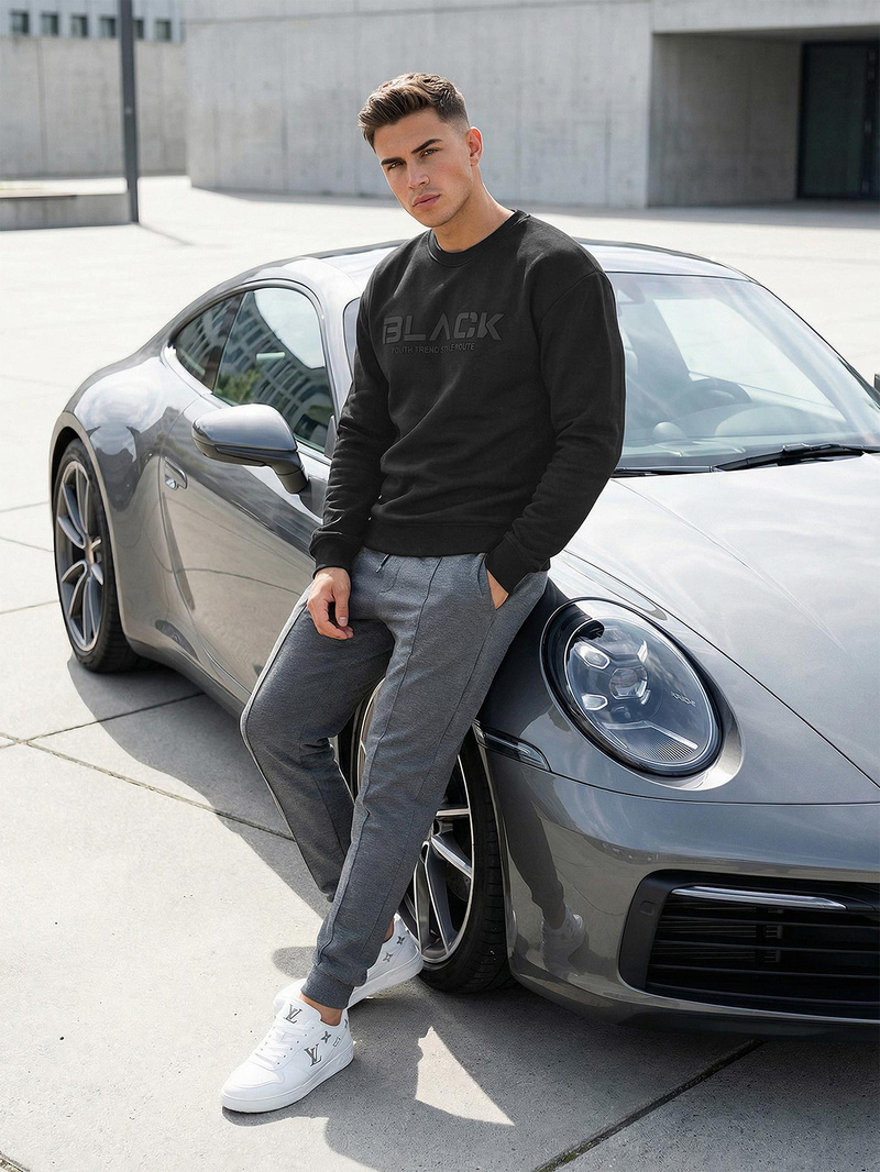 Moška jopa črna OZONEE JS/8B1992/3