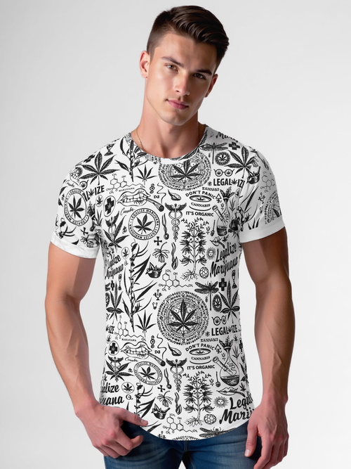 Moška majica beli OZONEE O/P1347Z