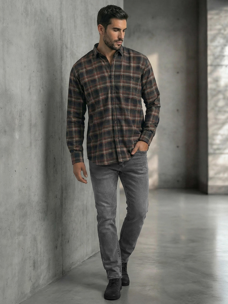 Moška srajca modra OZONEE V/V177Z