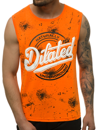 Moška majica brez rokavov oranžna OZONEE JS/KS2086