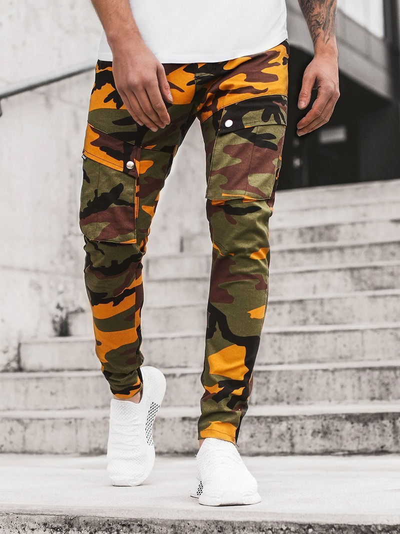 Moške hlače jogger rumene-kaki OZONEE A/1003