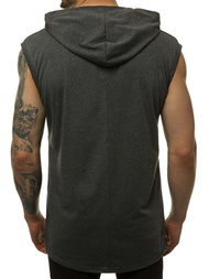 Moška majica brez rokavov grafitna OZONEE MACH/M1211